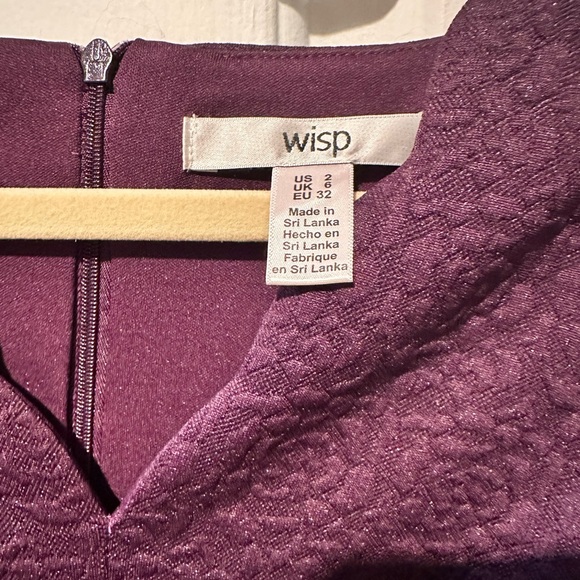 Plum Textured Midi Dress by Wisp. Size 2 - Picture 5 of 7